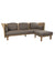 Arch 3-Seater Sofa w/ Low Arm-Backrest & Chaise Lounge