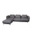 Aura 3-Seater Sofa w/ High Armrest & Chaise Lounge - Left Facing