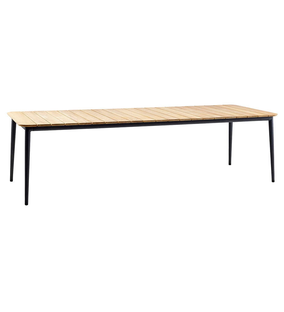 Cane-line Core Dining Table - Large 5029 Teak and Lava Grey Aluminum Outdoor