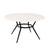 Allred Collaborative - Cane-Line Joy Dining Table - Round - Black with Travertine Top