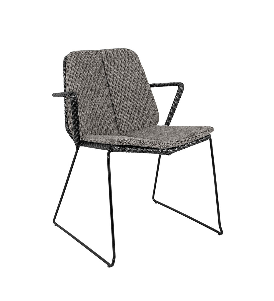 Allred Collaborative - Cane-Line Vision Arm Chair,image:Dark Grey Wove YN115 # 5403YN115