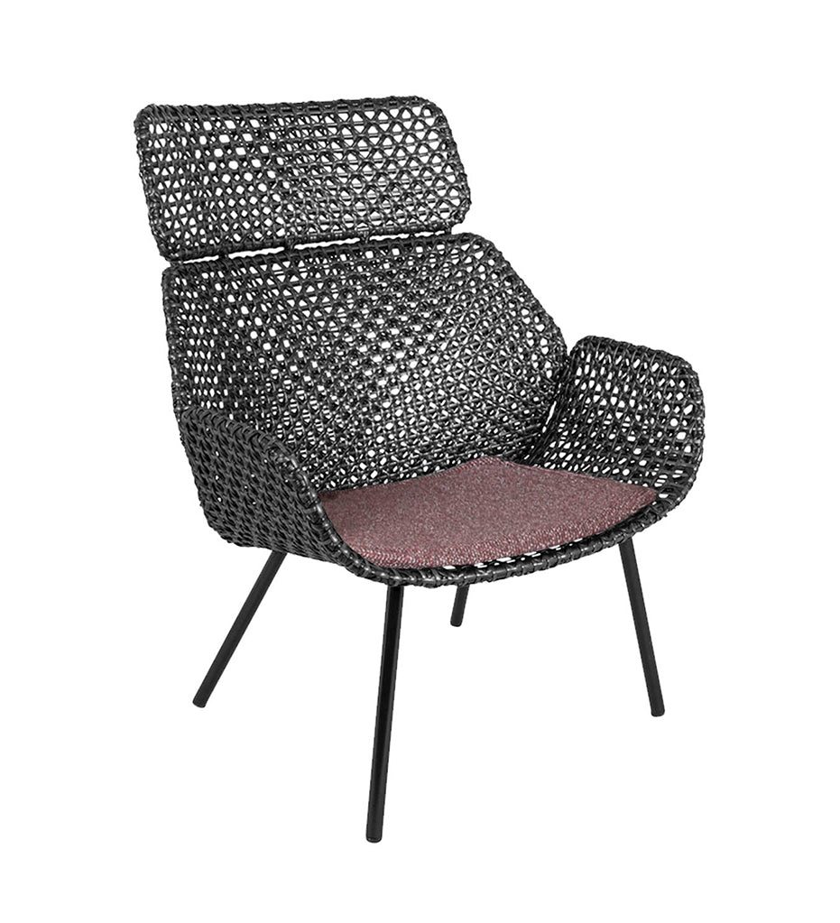 Allred Collaborative - Cane-Line Vibe Highback Chair,image:Dark Bordeaux Wove YN113 # 5407YN113