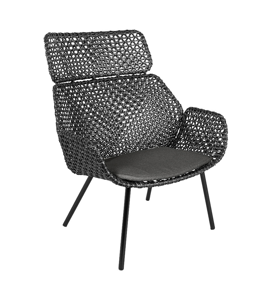 Allred Collaborative - Cane-Line Vibe Highback Chair,image:Black Natte YSN98 # 5407YSN98