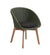 Allred Collaborative - Cane-Line -  Peacock Chair w/ Teak Legs - Outdoor with Dark Grey Focus cushion