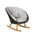 Allred Collaborative - Cane-Line -  Peacock Rocking Chair - Outdoor Rope,image:Light Grey Focus YN146 # 5458YN146