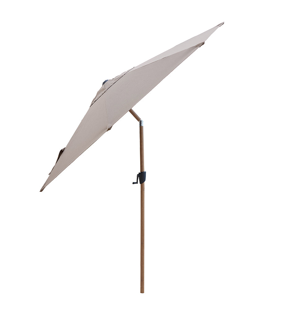 Sunshade Round Umbrella w/ Tilt - Wooden Look