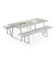 EGO Paris - Extrados Dining Table - Large -  EM10SFL6 with Benches