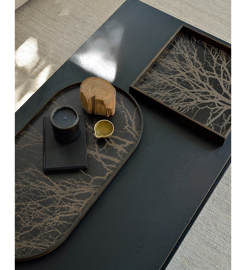lifestyle, Ethnicraft Black Tree Wooden Tray - Oblong - M - 20563