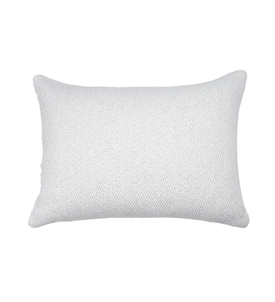 Ethnicarft White Boucle Light Outdoor Lumbar Cushion 21104