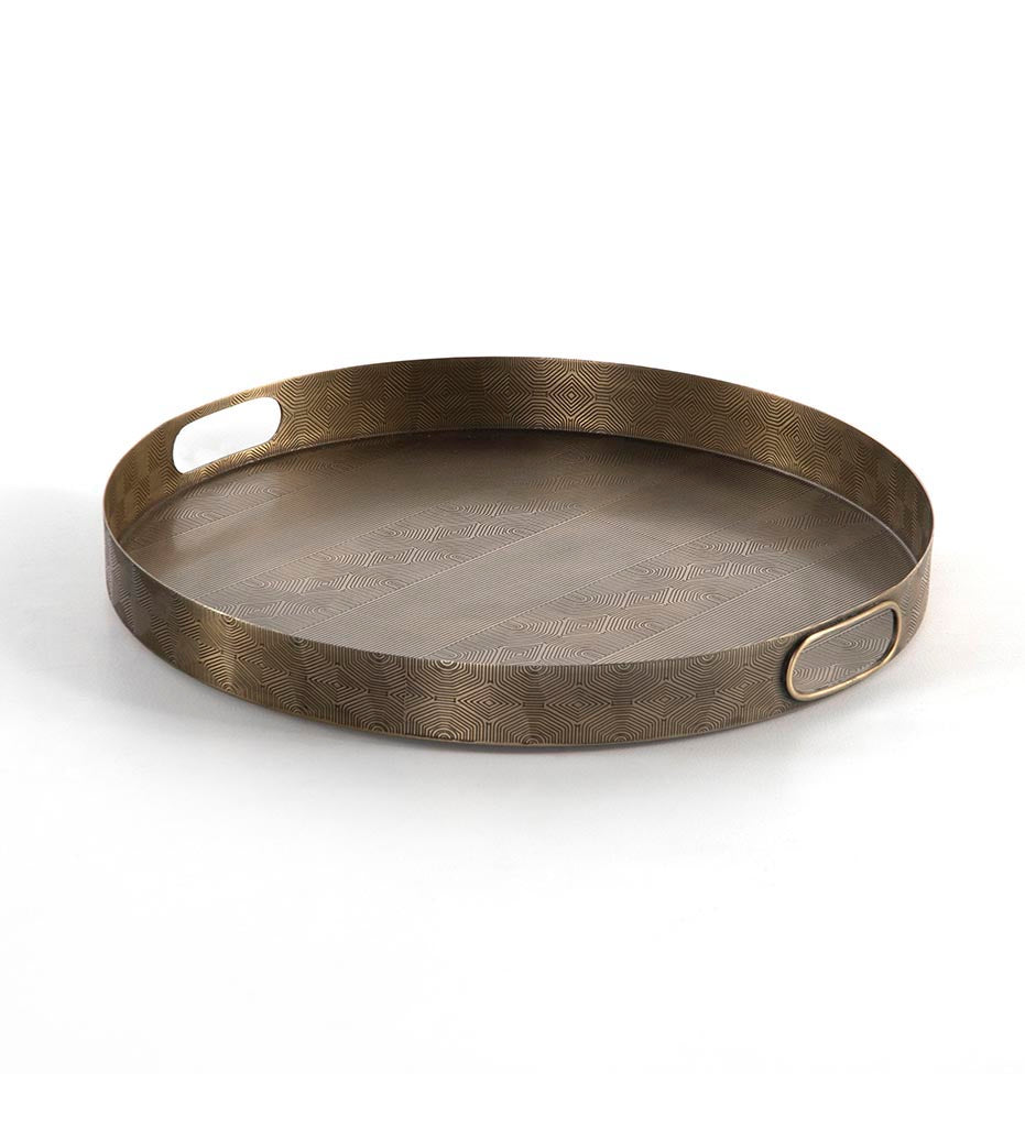 Four Hands - Etched Tray - Brass 224725-001