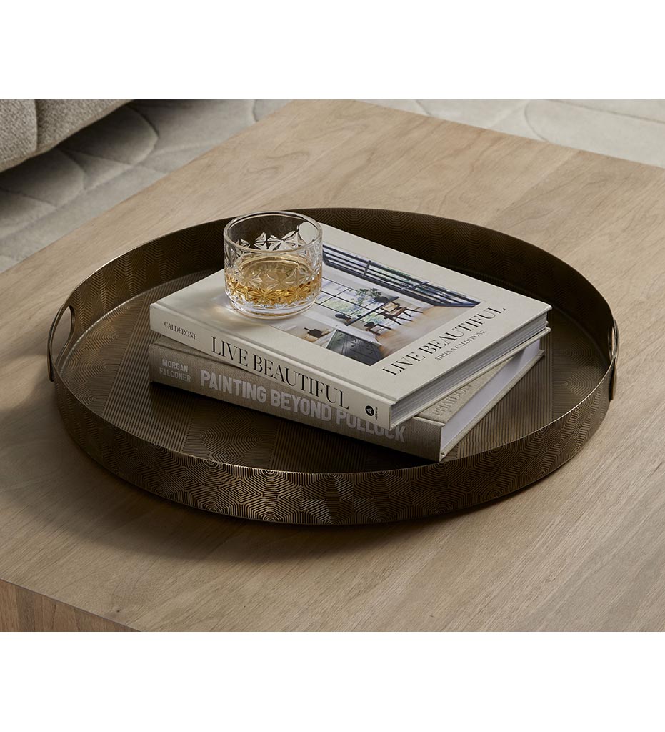 lifestyle, Four Hands - Etched Tray - Brass 224725-001