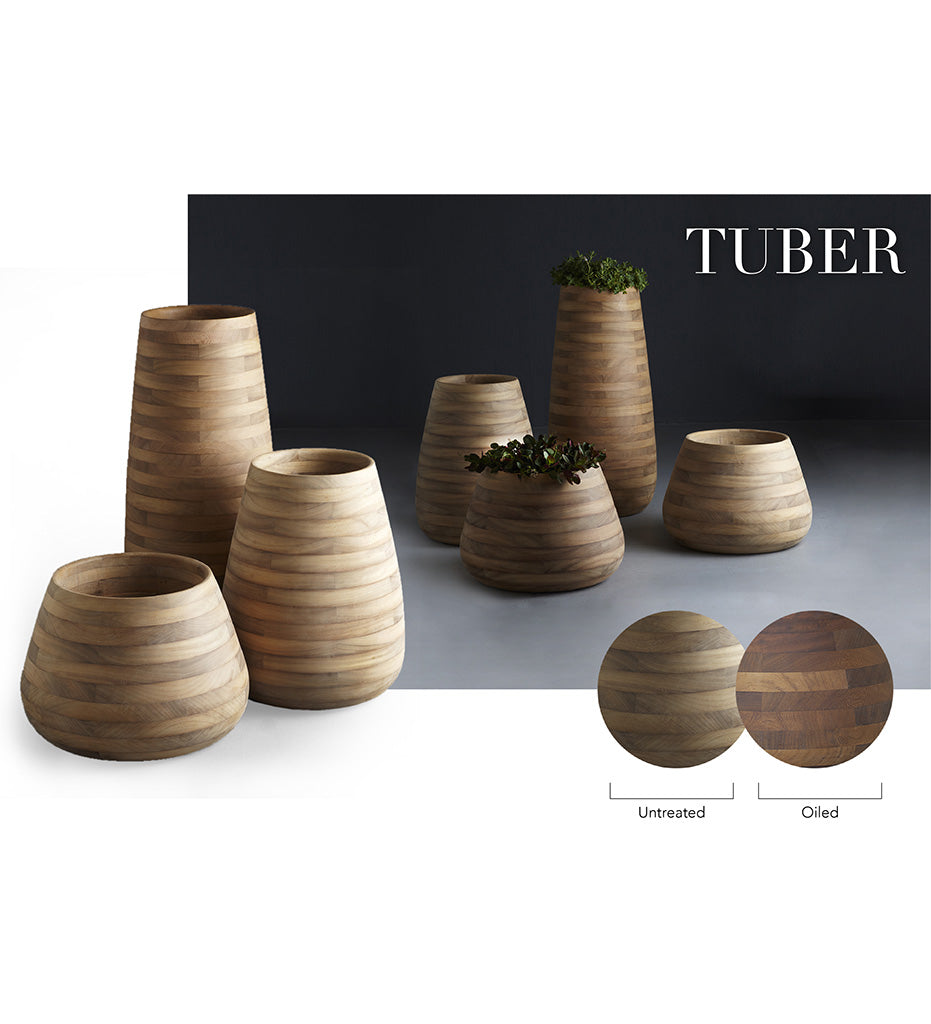 Indigenus Tuber X-Small Planter - Wood TUB05W