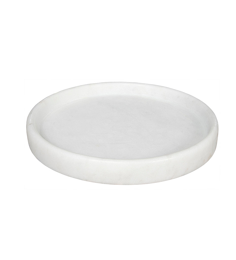 Noir 16&quot; Round Marble Tray AC138-16