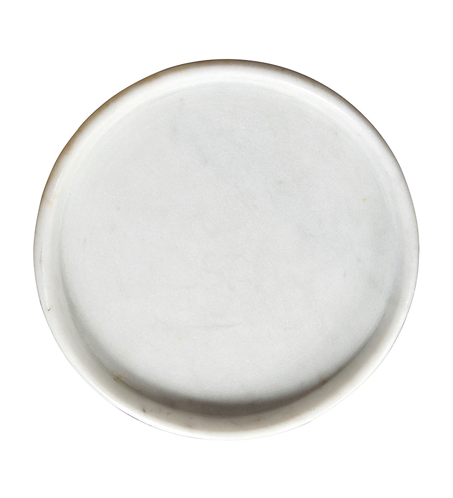 Noir 16&quot; Round Marble Tray AC138-16