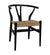 Noir Zola Chair with Rush Seat - Charcoal Black AE-14CHB