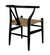 Noir Zola Chair with Rush Seat - Charcoal Black AE-14CHB