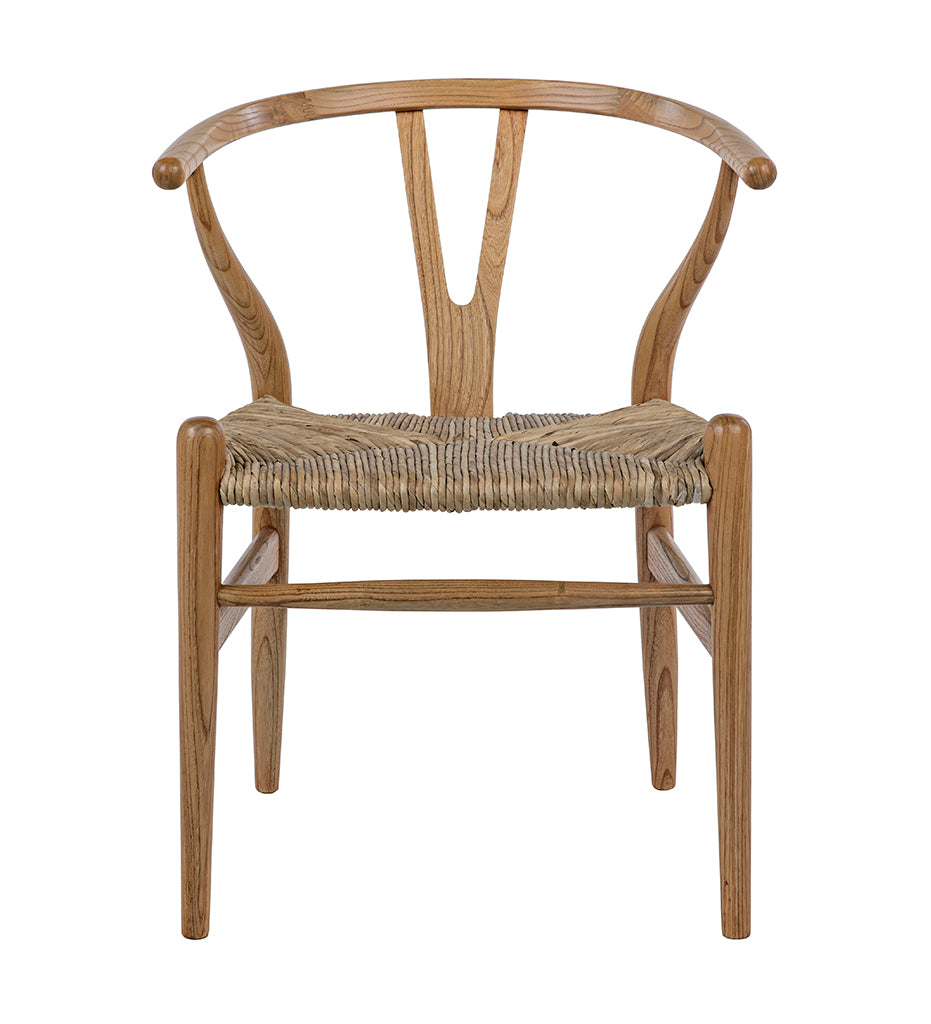 Noir Zola Chair with Rush Seat - Natural AE-14N