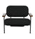 Noir Zeus Chair with Black Cotton Fabric AE-229