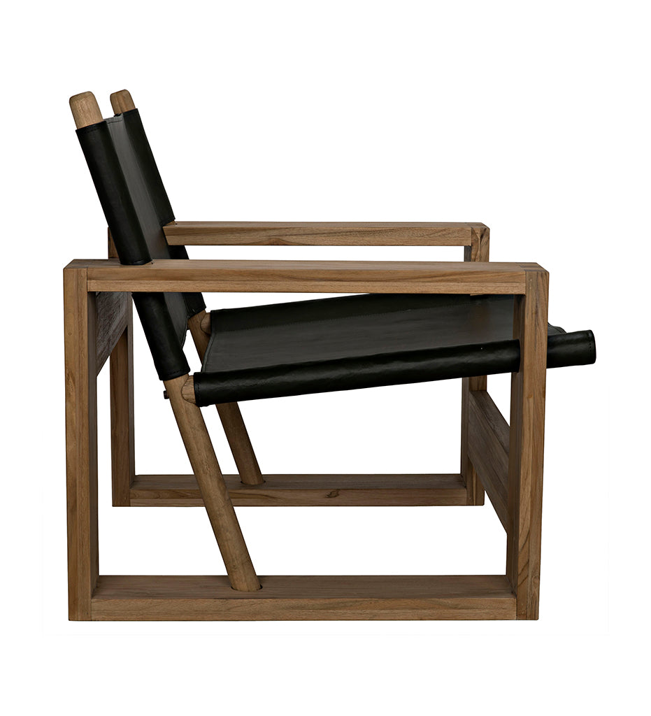 Noir Agamemnon Chair - Teak of Leather AF-26