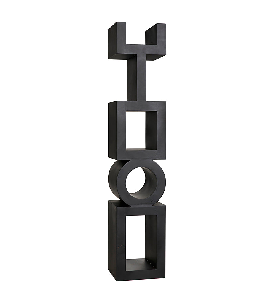 Noir Koko Bookcase - Black Steel GBCS210MTB