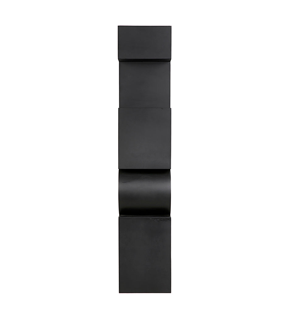 Noir Koko Bookcase - Black Steel GBCS210MTB
