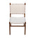 Noir Dede Dining Chairs - Teak with White Leather GCHA277WH