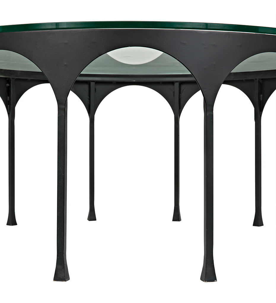 Noir Achille Coffee Table - Black Steel GTAB1059MTB