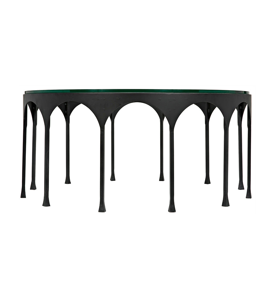 Noir Achille Coffee Table - Black Steel GTAB1059MTB