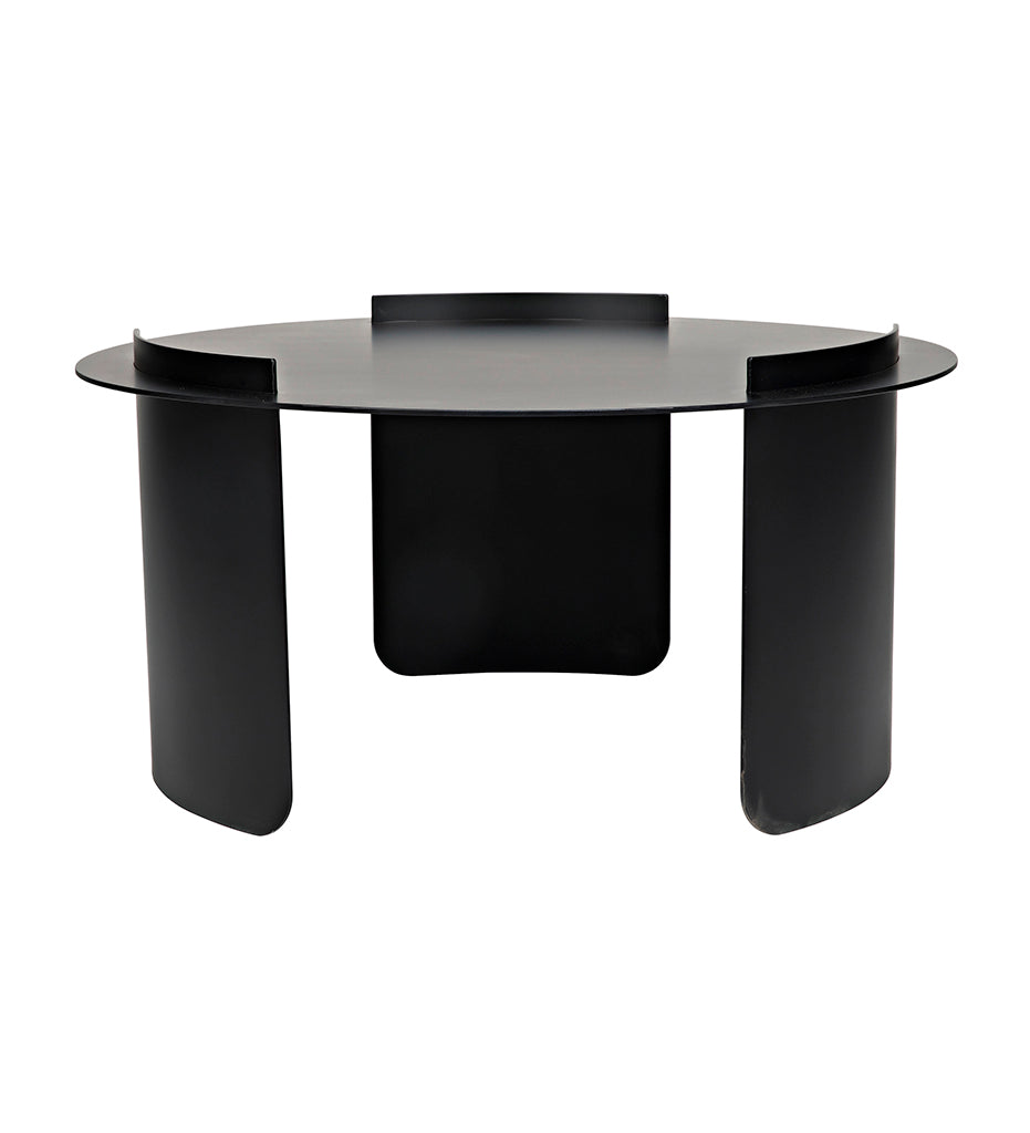 Noir Thor Coffee Table - Black Steel GTAB1085MTB