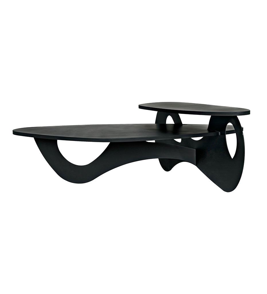 Noir Calder Coffee Table - Black Steel GTAB1110MTB