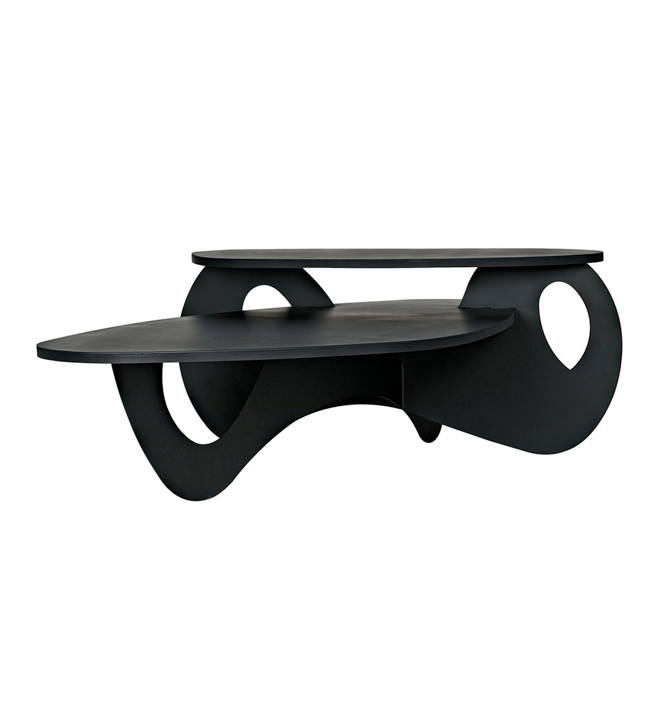 Noir Calder Coffee Table - Black Steel GTAB1110MTB
