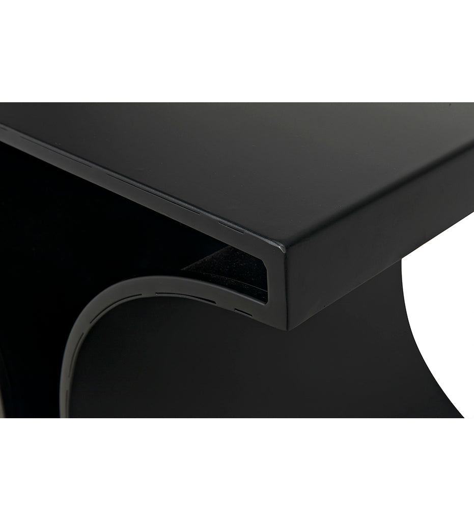 Noir Alec Side Tables - Black Steel GTAB358MTB