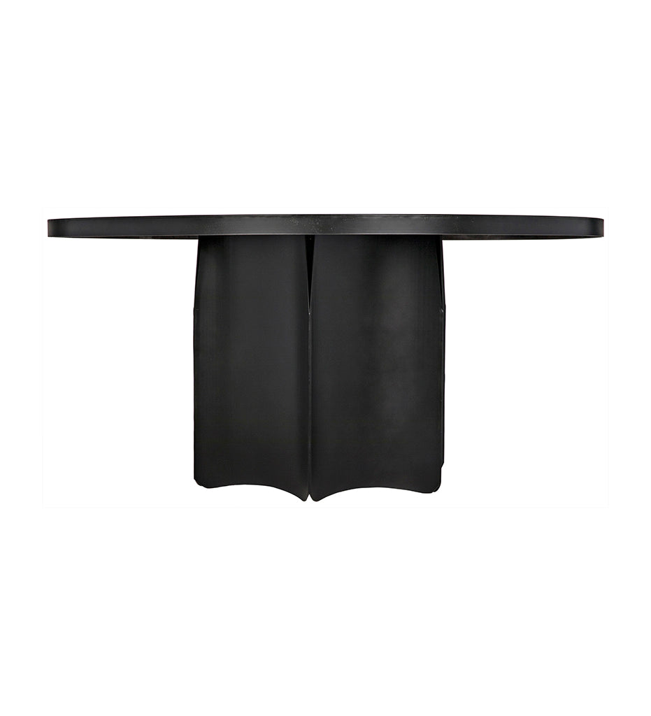 Noir Rome Dining Table - Black Steel GTAB527MTB