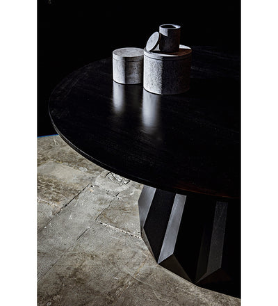 lifestyle, Noir Brosche Dining Table - Hand Rubbed Black GTAB550HB