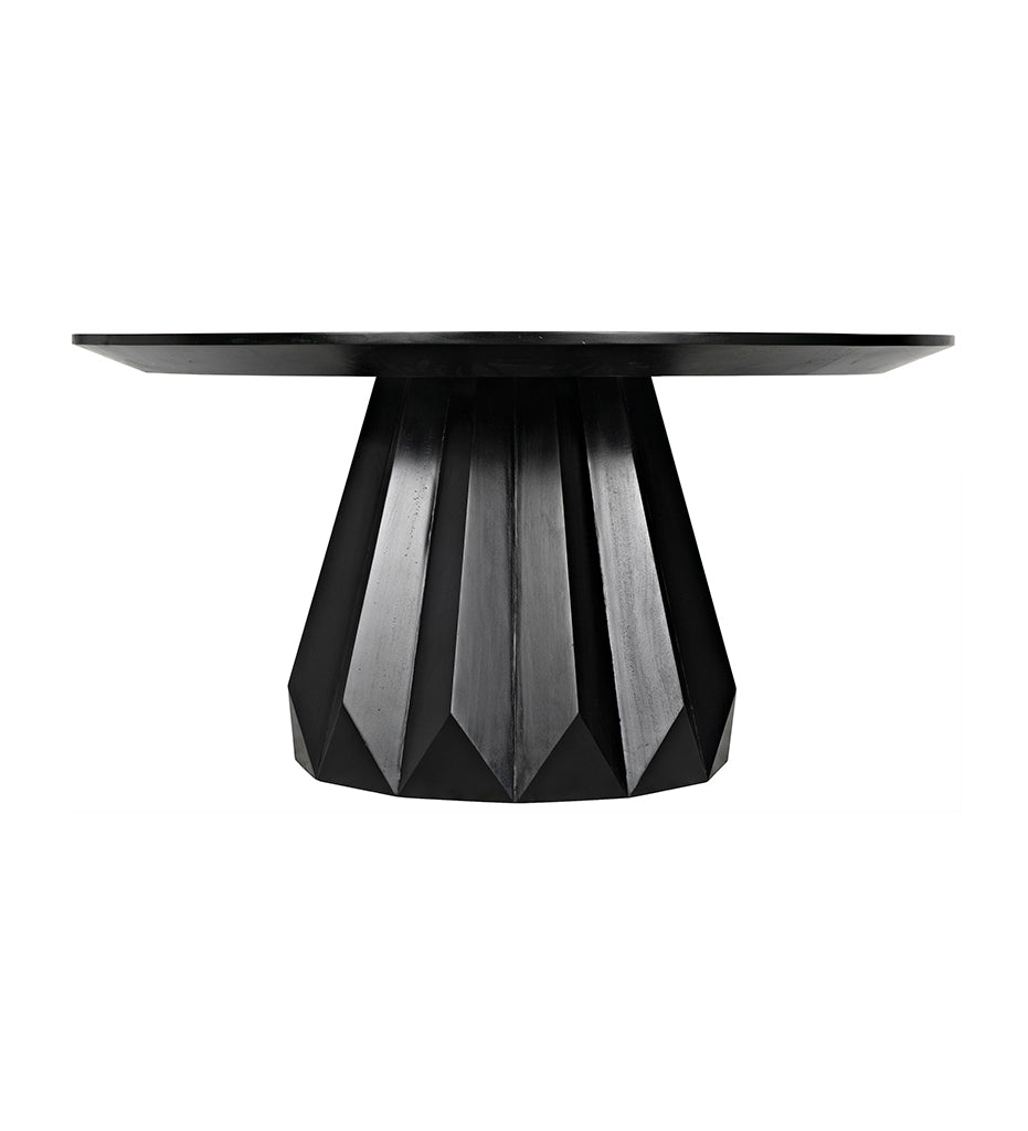 Noir Brosche Dining Table - Hand Rubbed Black GTAB550HB