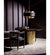 lifestyle, Noir Huxley Dining Table - Black Steel with Brass Finished Accent GTAB555MTB