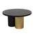 Noir Huxley Dining Table - Black Steel with Brass Finished Accent GTAB555MTB