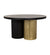 Noir Huxley Dining Table - Black Steel with Brass Finished Accent GTAB555MTB