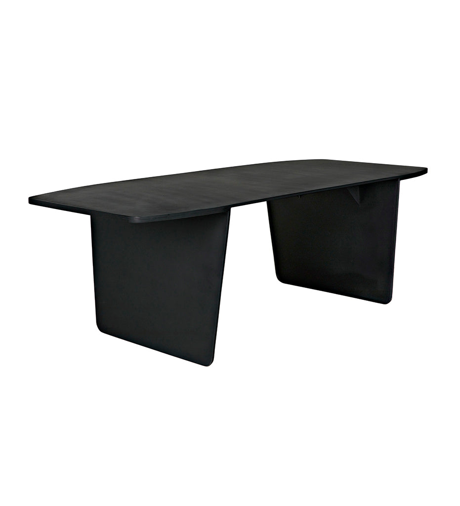 Noir Esprit Dining Table - Black Metal GTAB567MTB