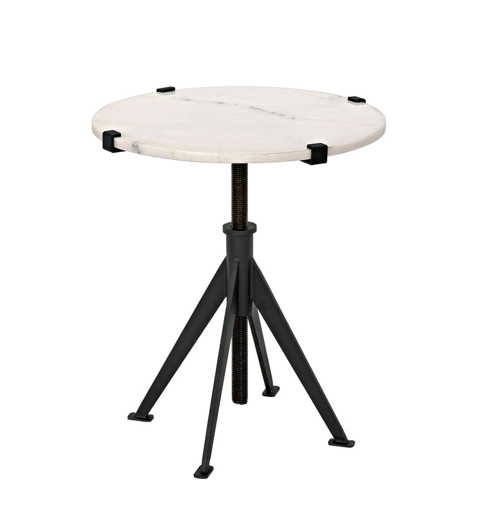 Noir Edith Adjustable Side Tables GTAB679MTB-S