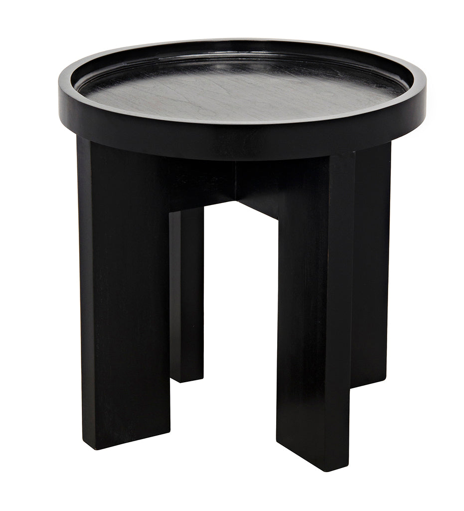 Noir Gavin Side Tables - Hand Rubbed Black GTAB793HB