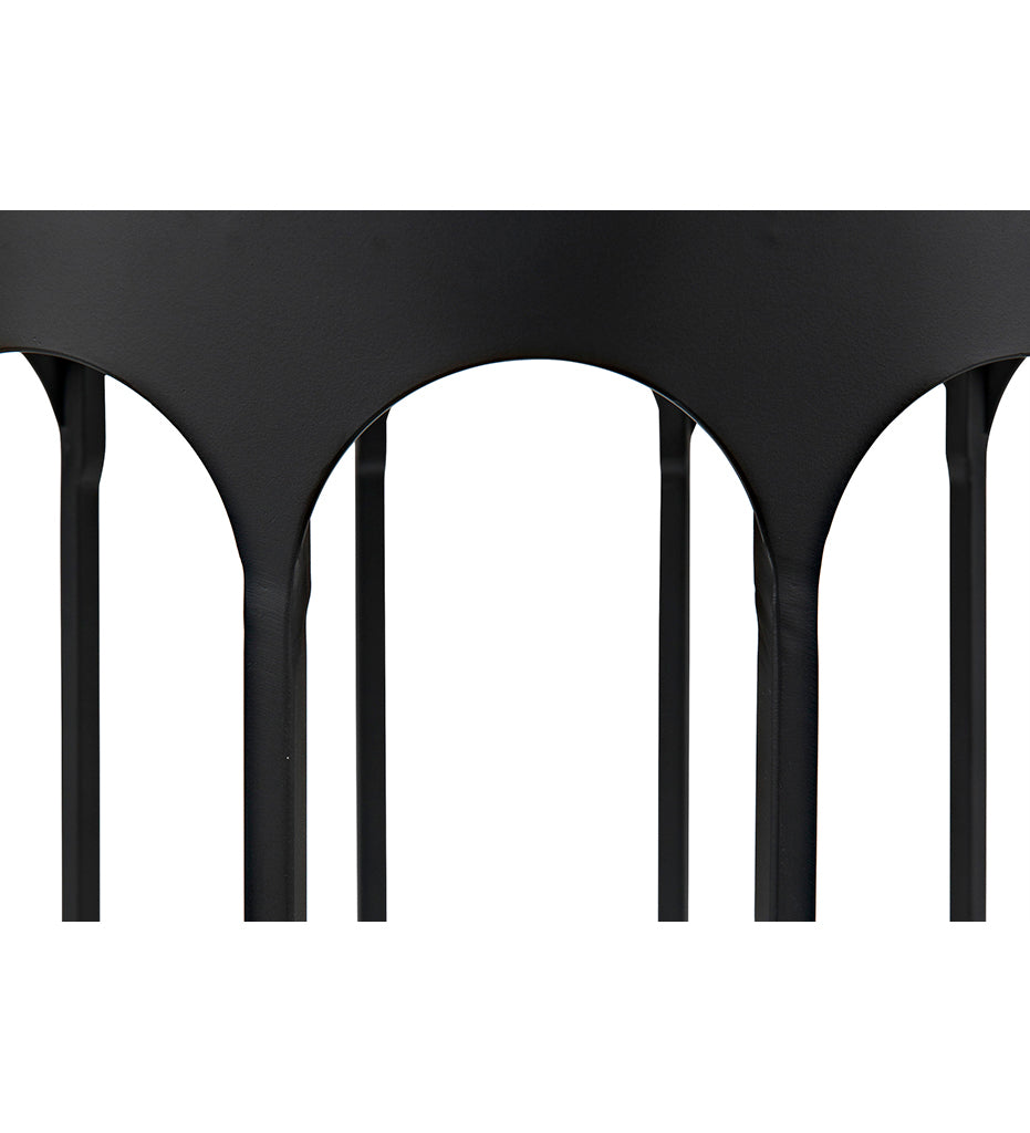 Noir Achille Side Tables - Black Steel GTAB910MTB