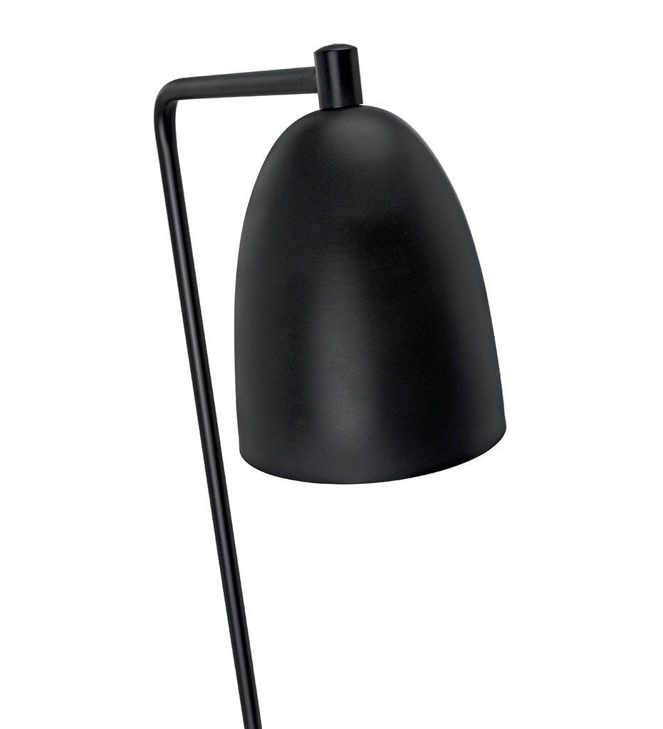 Noir Asti Floor Lamp - Black Steel LAMP445MTB