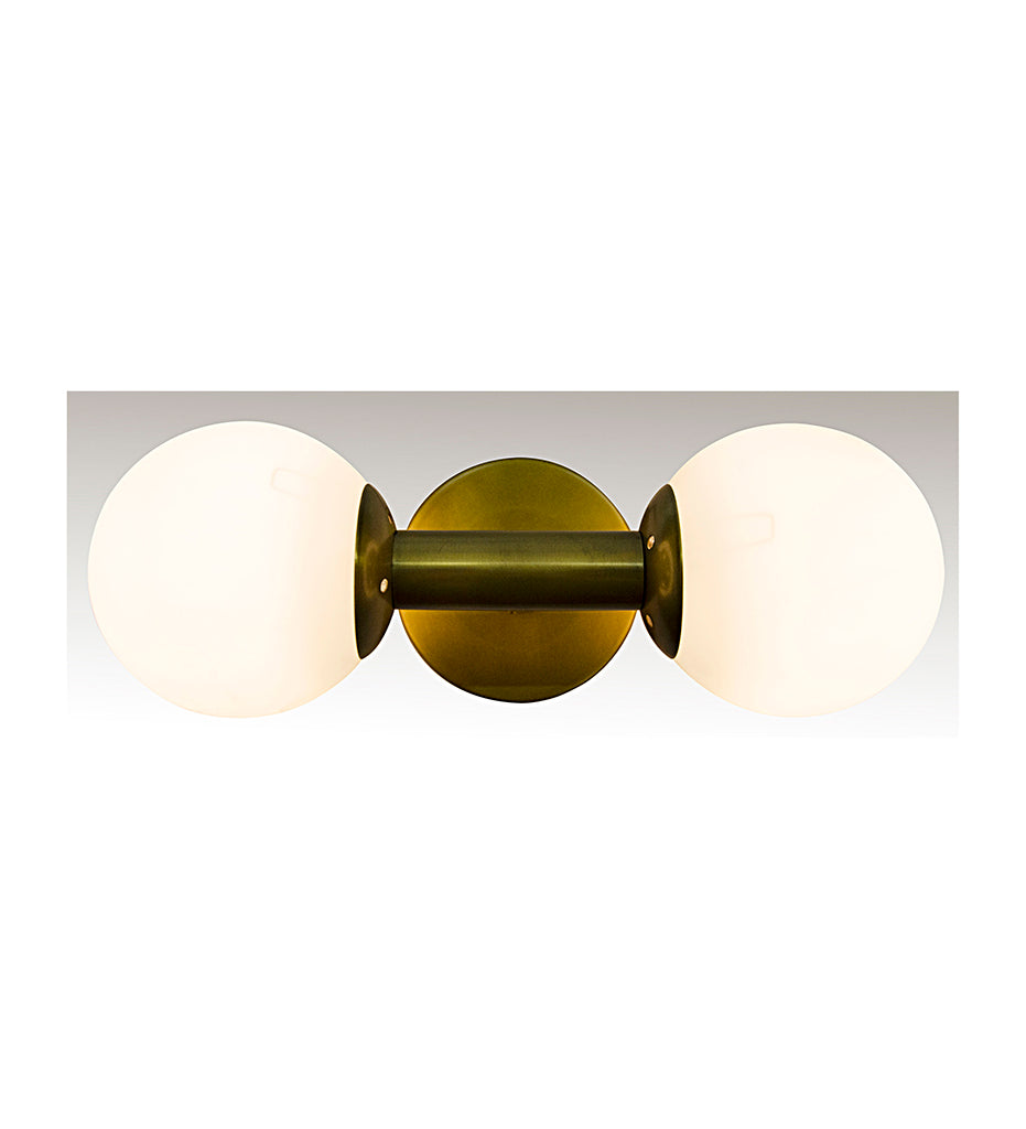 Noir Antiope Sconce - Antique Brass and Glass LAMP548MB