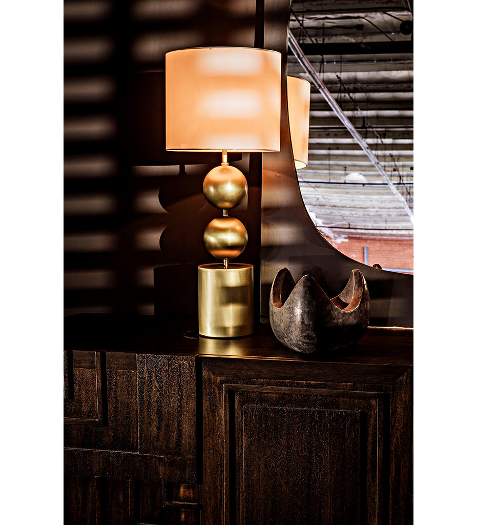 lifestyle, Noir Tulum Table Lamp with Shade - Metal with Brass Finish LAMP709MBSH