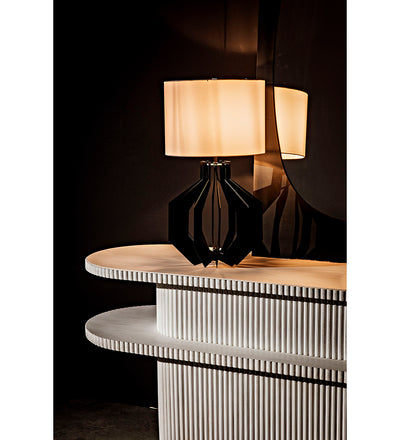 lifestyle, Noir Cona Table Lamp with Shade LAMP738MTBSH