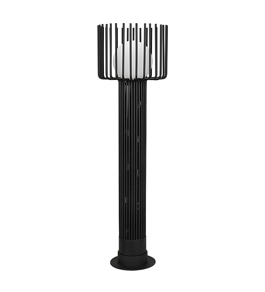 Noir Lucis Floor Lamp - Black Steel LAMP758MTB