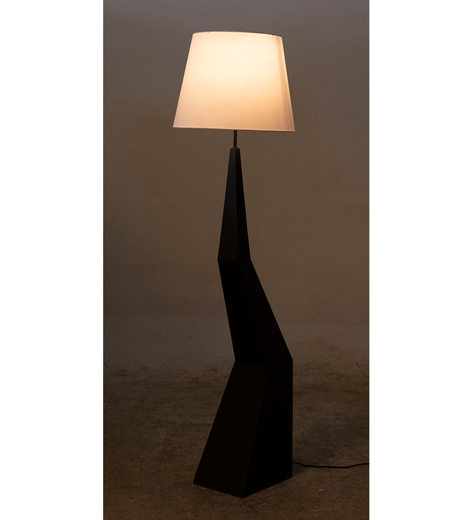 Noir Rhombus Floor Lamp with Shade - Black Metal LAMP779MTBSH