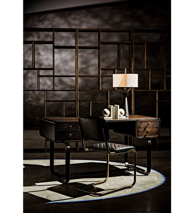 lifestyle, Noir 0037 Dining Chairs - Steel and Leather LEA-C0037B