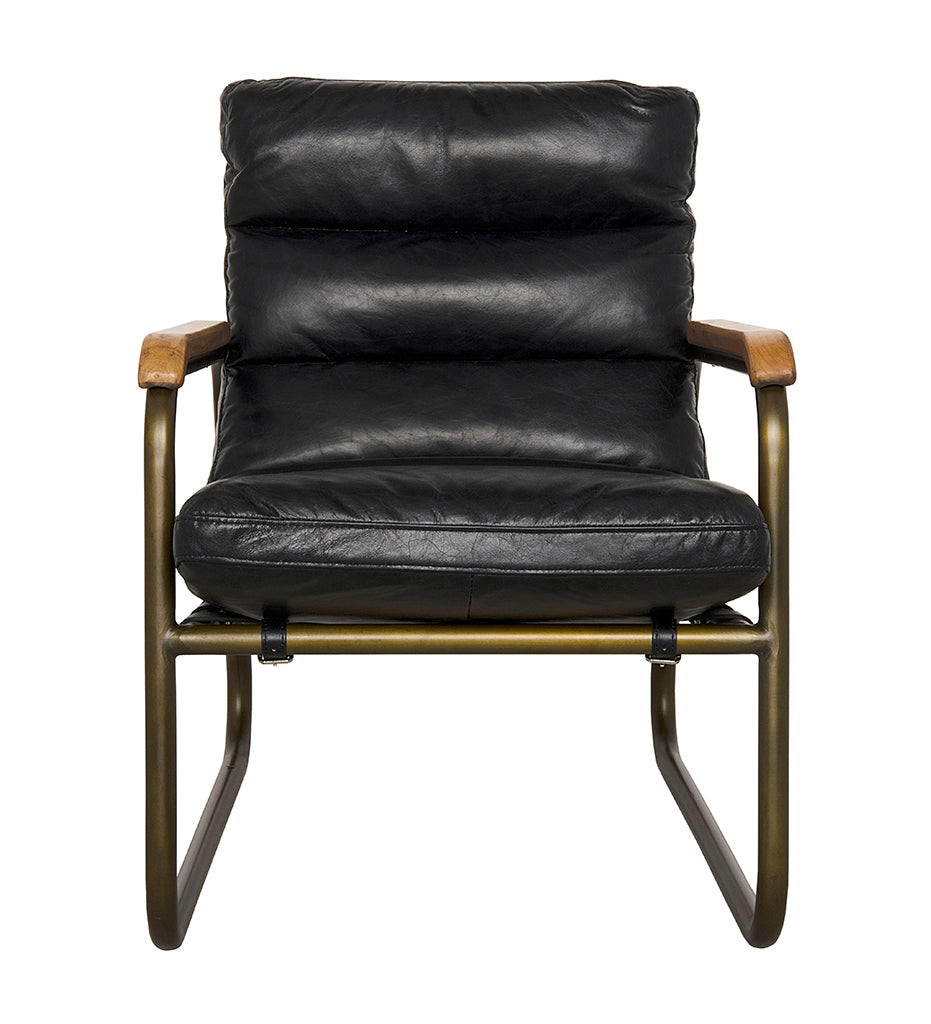 Noir Cowhide Arm Chair LEA-C0118-1D